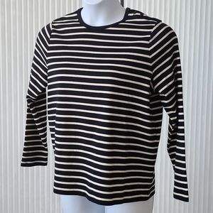Lauren Crew Neck Striped Long Sleeve Shirt